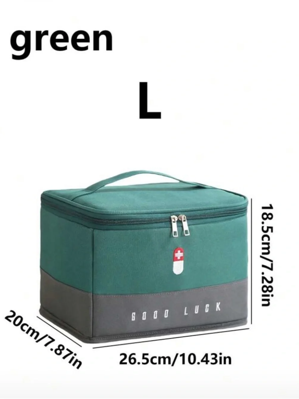 Green Two-Piece Travel Toiletry Bag Set